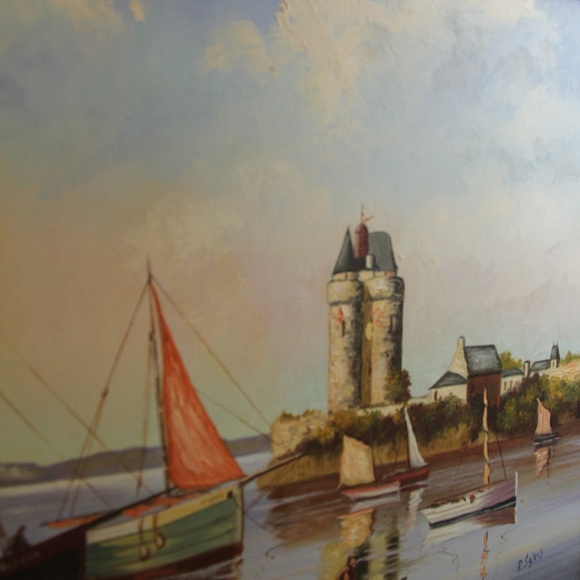 Acrylic on Canvas Painting: Seascape by P. Sykes - Picture 3 of 6